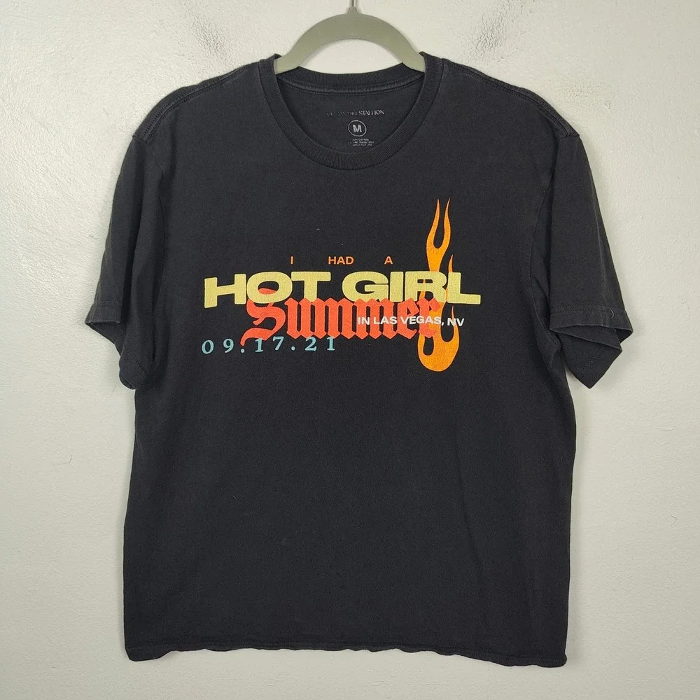 Megan Thee Stallion Hot Girl Summer Tour T-Shirt Size Medium Black Las Vegas Rap